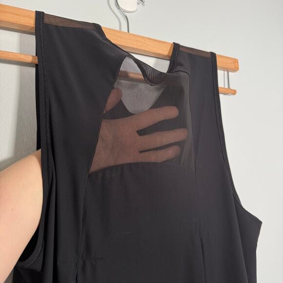 Lululemon Sculpt Tank Pleated Black Lightweight 10 Black Running Mesh Workout - Picture 6 of 8